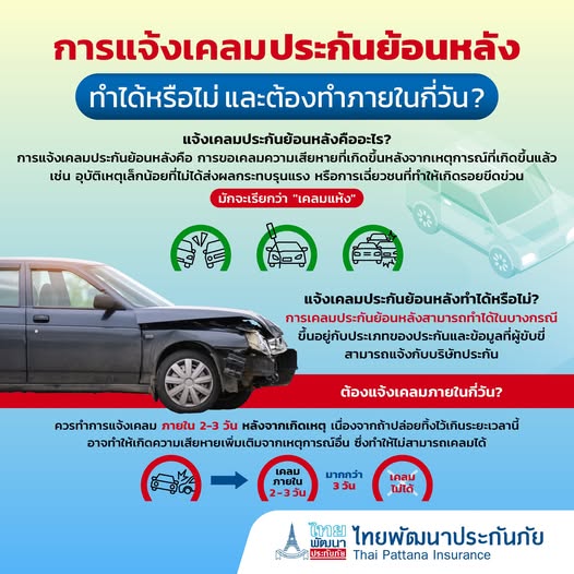 การแจ้งเคลมประกันย้อนหลัง ทำได้หรือไม่และต้องทำภายในกี่วัน